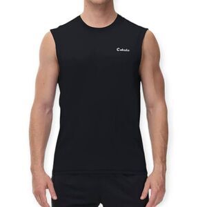 CAKULO MENS BLACK SLEEVELESS WORKOUT SHIRT SZ.2XL NWT
